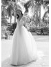 Beaded Ivory Lace Tulle Keyhole Back Enchanting Wedding Dress